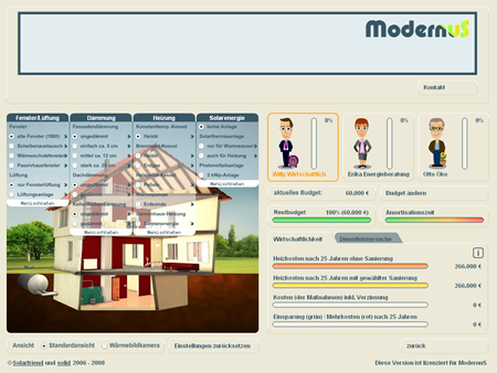 ModernuS - Musterhaus - Simulation